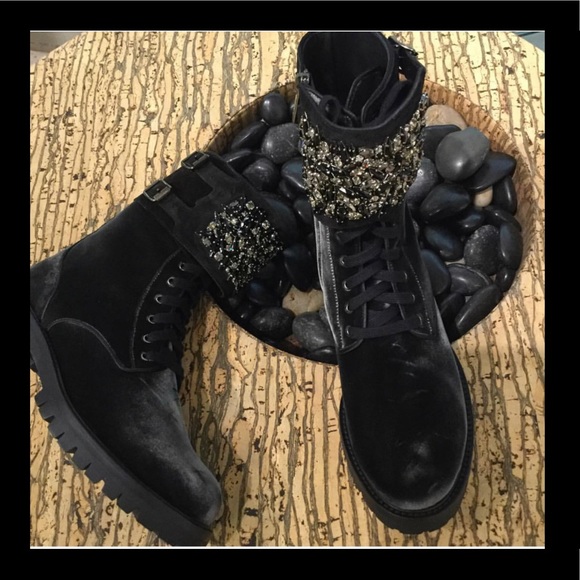 New Auth Rene Caovilla Biker Boots with Diamonds! - Picture 13 of 14
